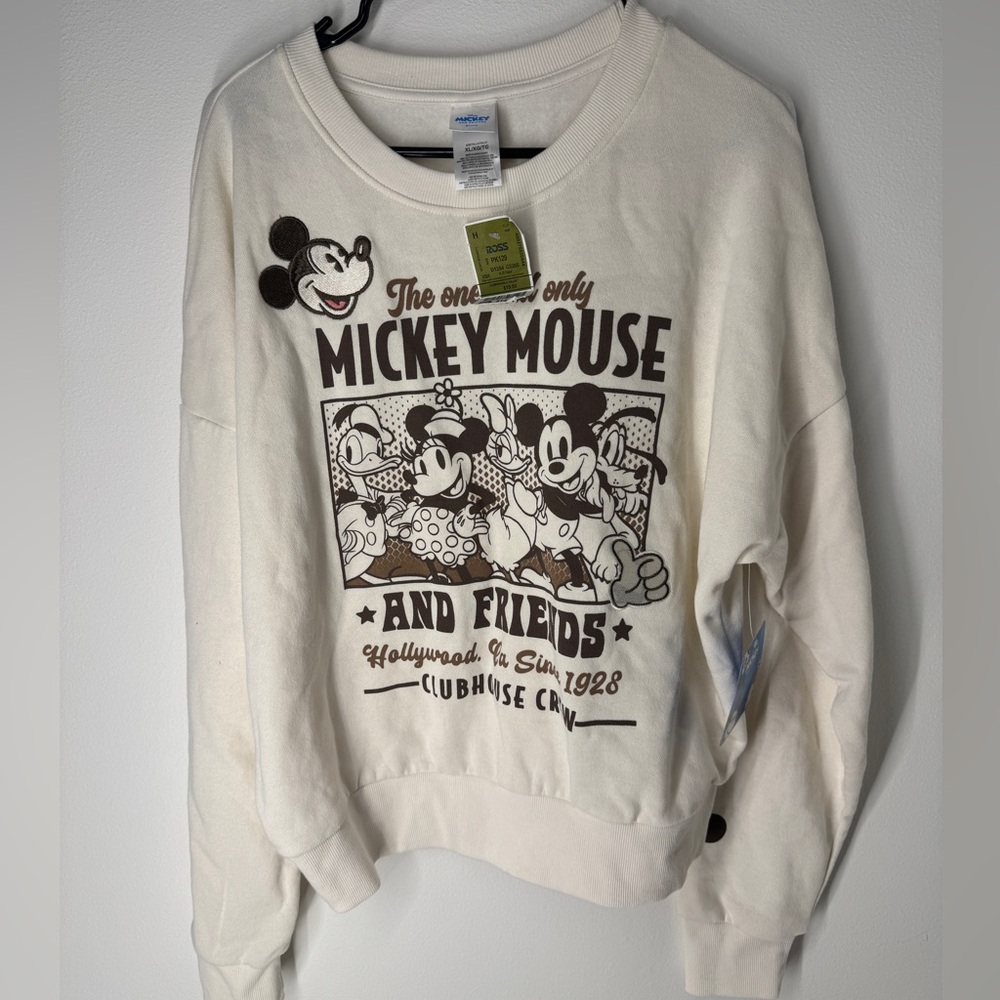 Disney Cream Mickey Mouse Sweatshirt